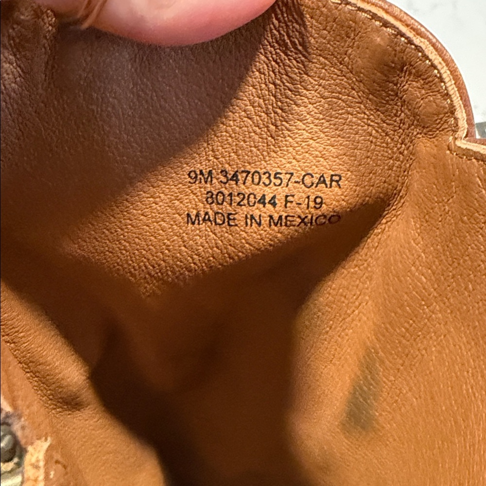 Frye Brown Leather Harness Heeled Riding Boots - Picture 6 of 8